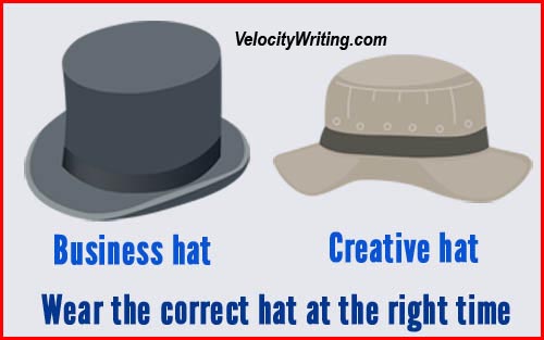 Business Side of Blogging - wear the right hat